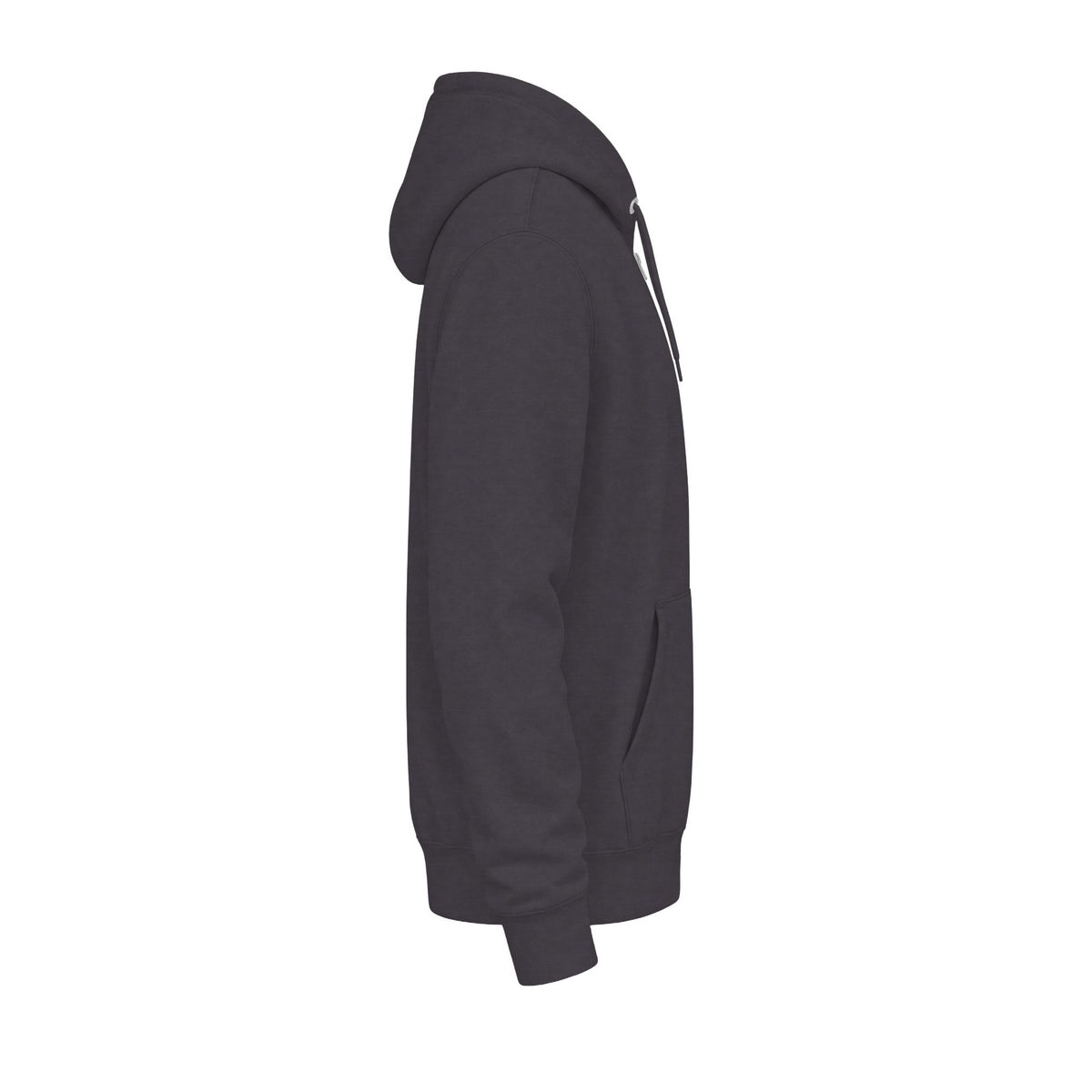 Rowdy Christian Zip Hoodie | Charcoal Heather, Front & Back