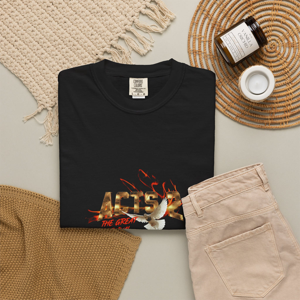 Acts 2 Great Revival Dove Tee | Black