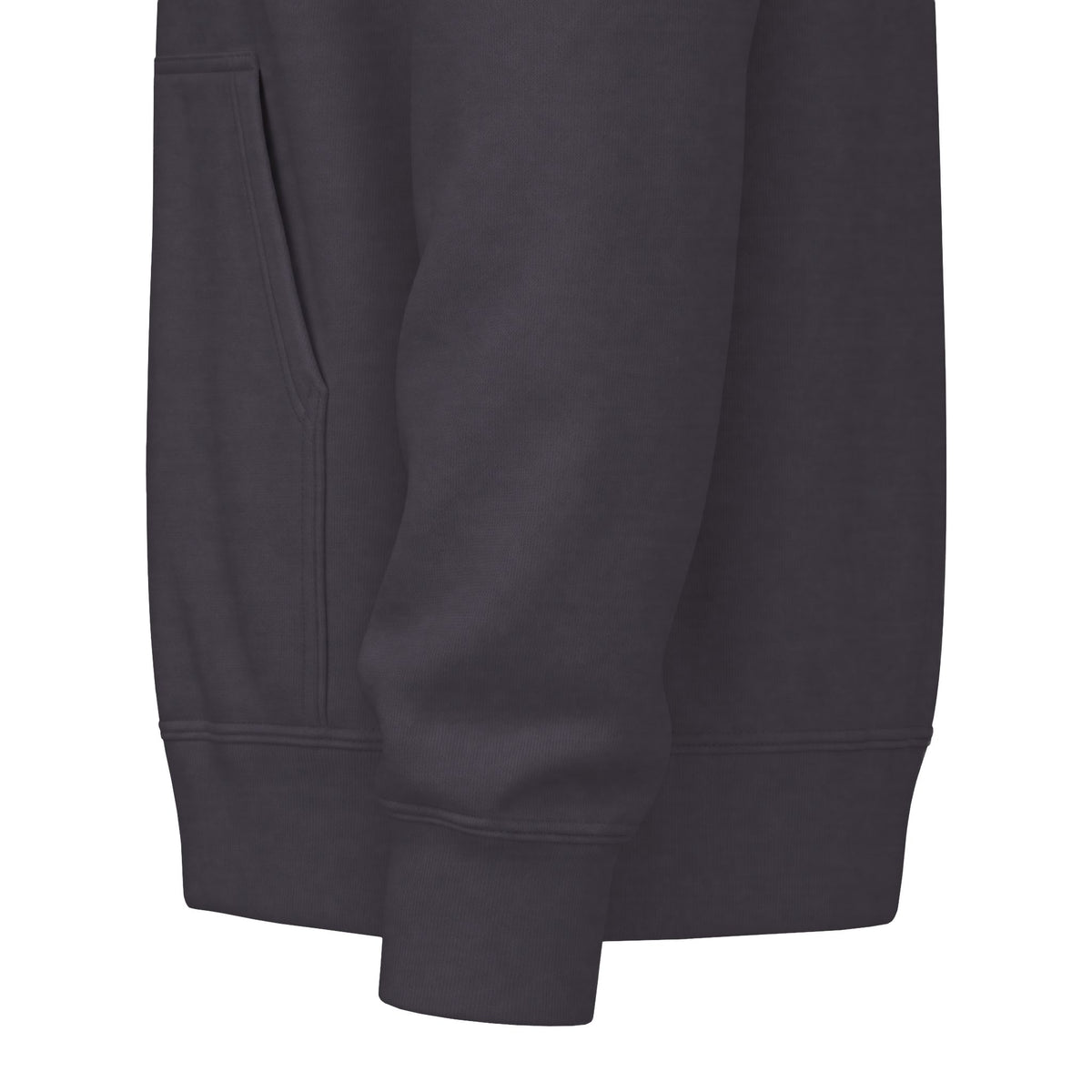 Rowdy Christian Zip Hoodie | Charcoal Heather, Front & Back